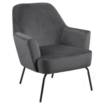 Giga Living - Fauteuil Donkergrijs Stof - 75x75x83cm - Naven