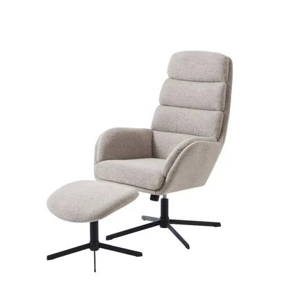 Giga Living - Fauteuil Off White - Incl. Voetenbank - Sifton