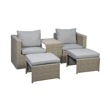 Giga Living - Loungeset Modular Bruin|Beige Set van 5
