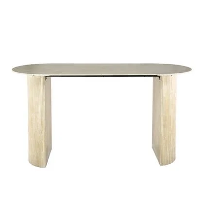 Giga Meubel - Bartafel Ovaal - Travertin - 178x70x92cm - Romano