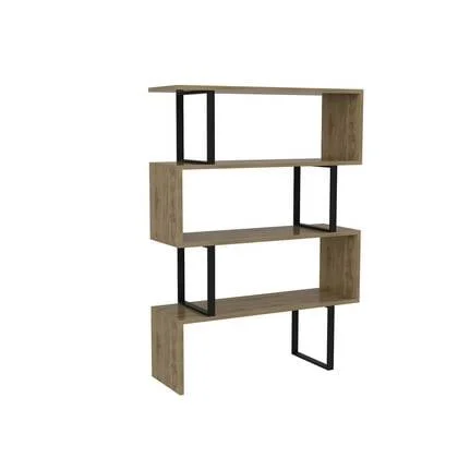 Giga Meubel - Boekenkast Eiken|Zwart Hout - 92x30x124,5cm - Adriana