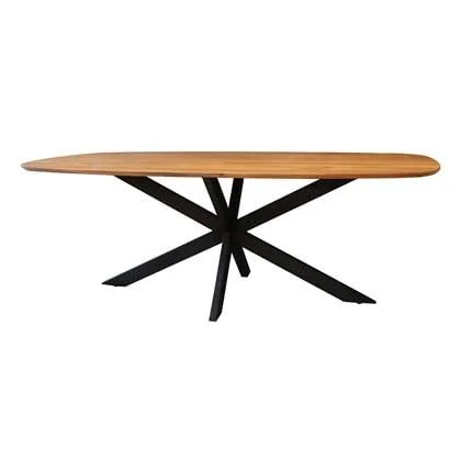 Giga Meubel - Eettafel 180cm Naturel Deens Ovaal - Tafel Arhus