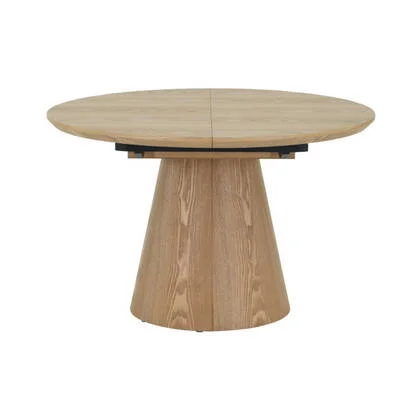 Giga Meubel - Eettafel - Naturel - Uitschuifbaar - Ø120|160cm - Sivan