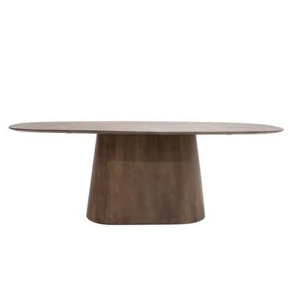 Giga Meubel - Eettafel Stijn Donkerbruin Deens Ovaal 180cm