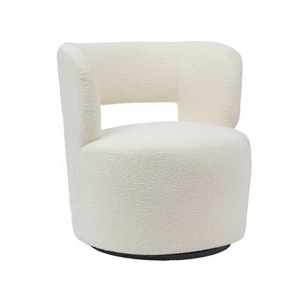 Giga Meubel - Fauteuil Bouclé Beige - Japandi - Zithoogte 46cm