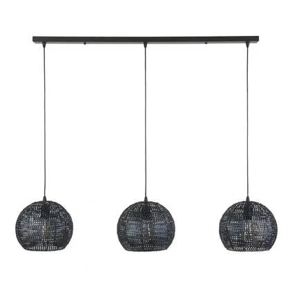 Giga Meubel - Hanglamp Zwart - 3-Lichts - 128cm - Armor Half Rond