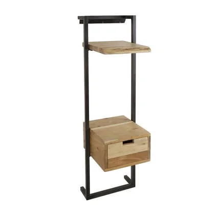 Giga Meubel - Nachtkastje Naturel Acaciahout - 30x30x100cm - Air