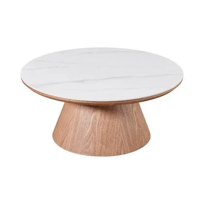 Giga Meubel - Salontafel Alba Naturel Keramisch 80cm Rond
