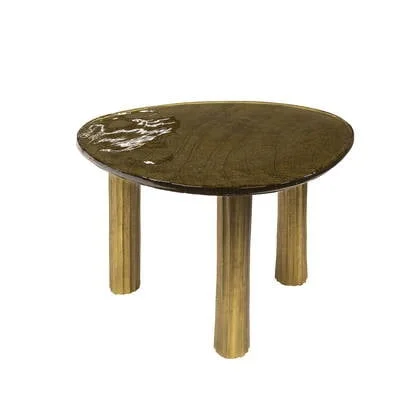 Giga Meubel - Salontafel Goud Glas - 70x59x45cm - Eclipse