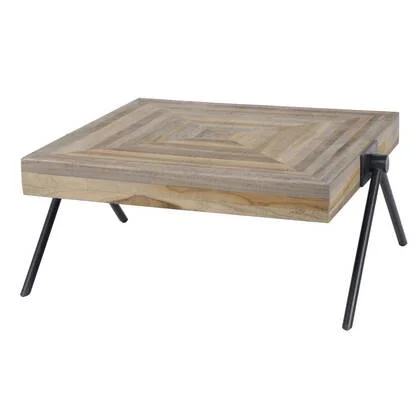 Giga Meubel - Salontafel Naturel Hout - 70x70x33cm - Teca