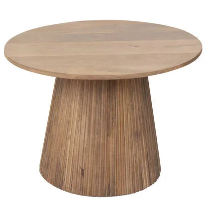 Giga Meubel - Salontafel Rond Naturel Hout - 60x60x41cm - Salvador