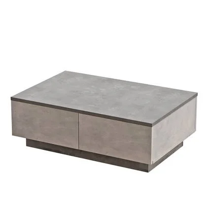 Giga Meubel - Salontafel Zilver|Antraciet Hout - 90x60x31,6cm - Laval