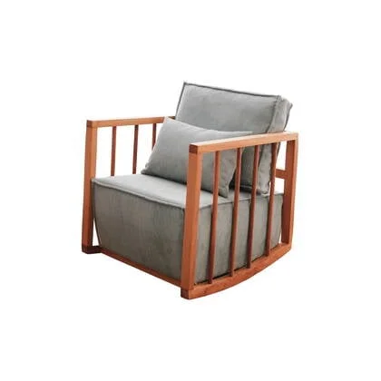 Giga Meubel - Schommelstoel Blauw - 65x71x80cm - Sallanan