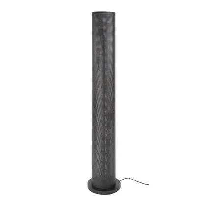 Giga Meubel - Vloerlamp Metaal Zwart - 28x28x149cm - Koker Mesh