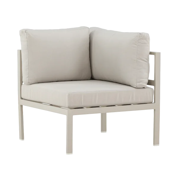 Glen aluminium modulair tuin hoekelement beige - 74 x 65 cm