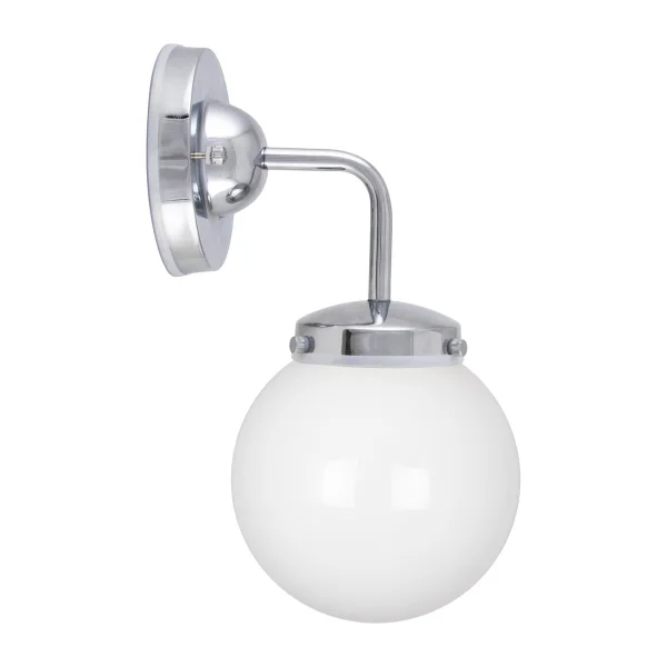 Globen Lighting Alley 1 wandlamp IP44 Chroom-wit