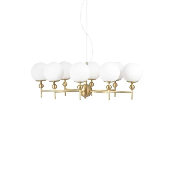 Globen Lighting - Astrid 85 Hanglamp Brushed Brass/White