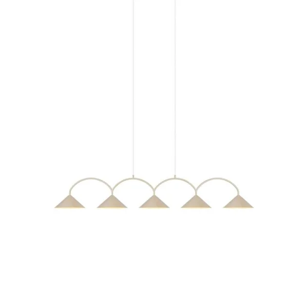 Globen Lighting - Curve 5 Hanglamp Beige