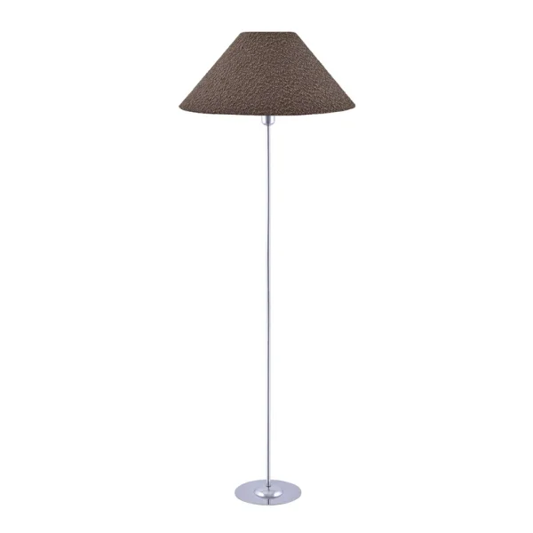 Globen Lighting - Iris vloerlamp bruin/chroom textiel Ø 45 cm