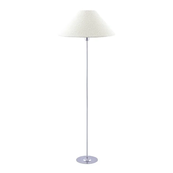 Globen Lighting - Iris vloerlamp crème/chroom textiel Ø 45 cm