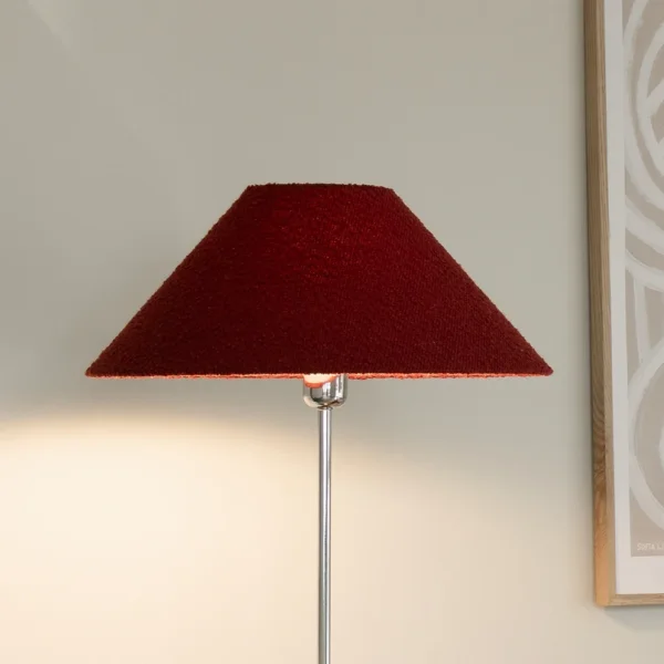 Globen Lighting - Iris vloerlamp rood/chroom textiel Ø 45 cm