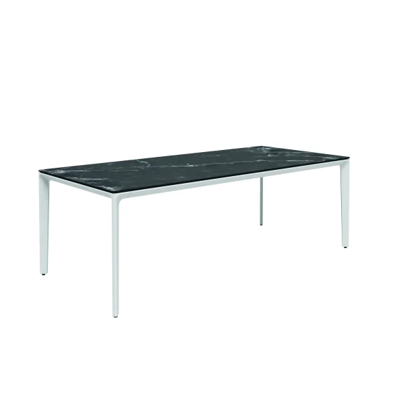 Gloster Carver keramische tafel - nero - wit - 220 x 100 cm