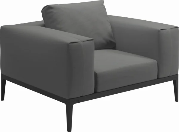 Gloster Grid Lounge fauteuil - Blend Fog - Meteoor