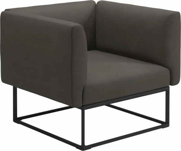 Gloster Maya Lounge Fauteuil - Fife Platinum - Meteoor