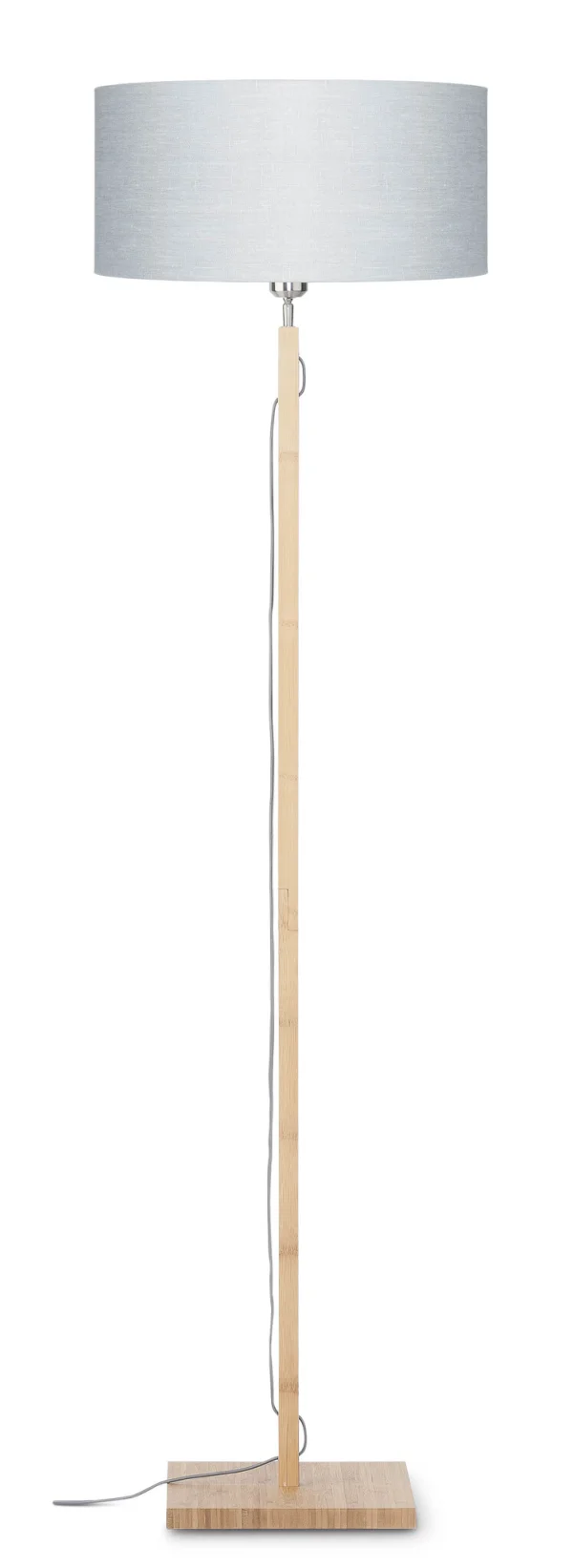 Good&Mojo-collectie Floor lamp Fuji bamboo h.167cm/shade 47x23cm eco linen - light grey