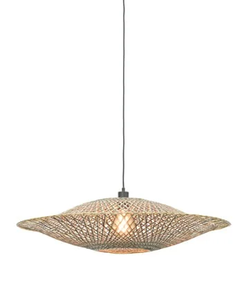 Good&Mojo-collectie Hanglamp Bali 87cm zwart/naturel L