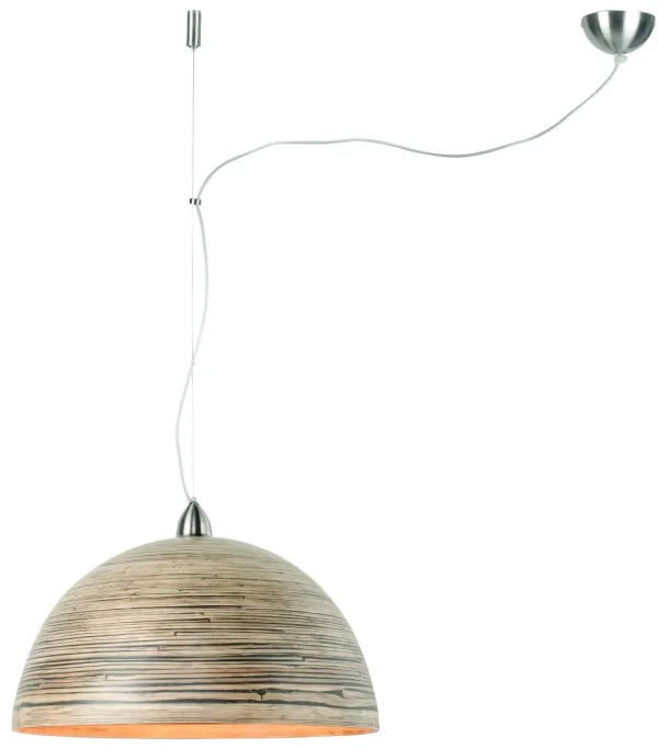 Good&Mojo-collectie Hanglamp bamboe Halong 1-kaps hangsysteem, donker naturel