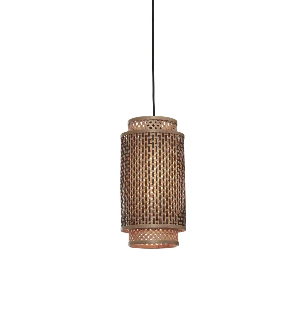 Good&Mojo-collectie Hanglamp Bhutan bamboe zwart/naturel L