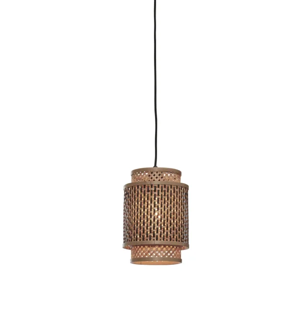 Good&Mojo-collectie Hanglamp Bhutan bamboe zwart/naturel S