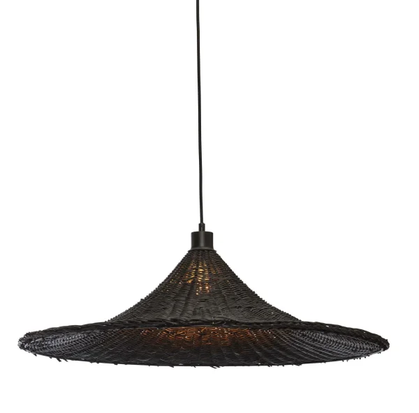 Good&Mojo-collectie Hanglamp Borabora rotan zwart L