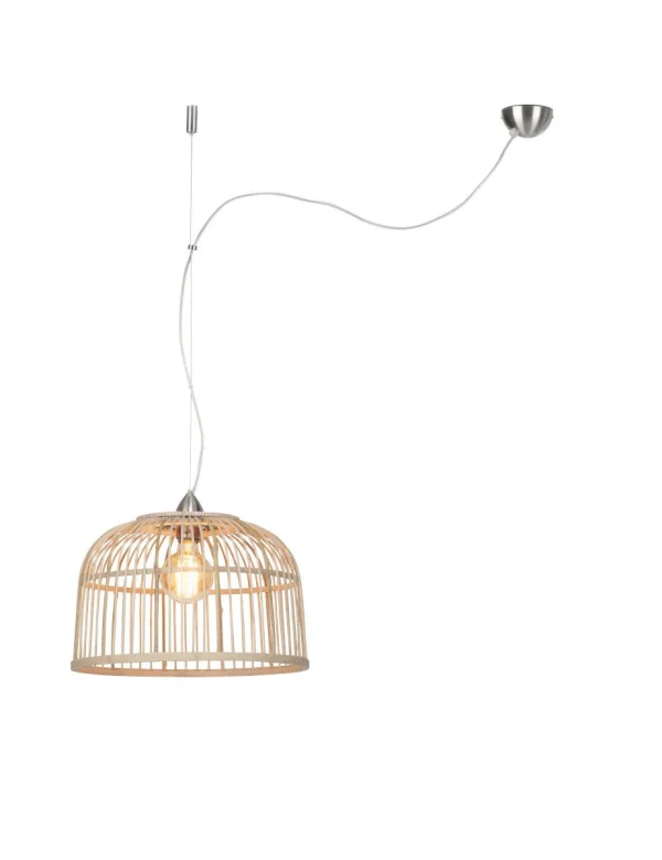 Good&Mojo-collectie Hanglamp Borneo bamboe kap naturel rond 42 cm