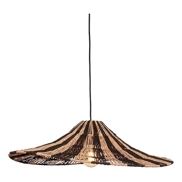 Good&Mojo-collectie Hanglamp Cuzco - Zwart/Naturel - 65x65x20cm