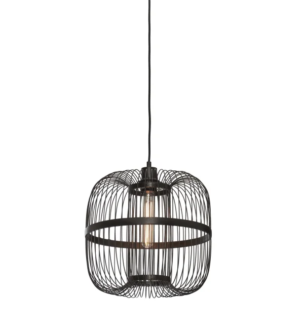 Good&Mojo-collectie Hanglamp Hokkaido bamboe zwart L