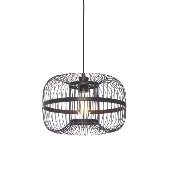 Good&Mojo-collectie Hanglamp Hokkaido bamboe zwart S