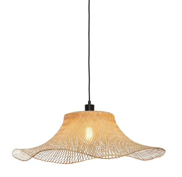 Good&Mojo-collectie Hanglamp Ibiza wavy bamboe naturel L