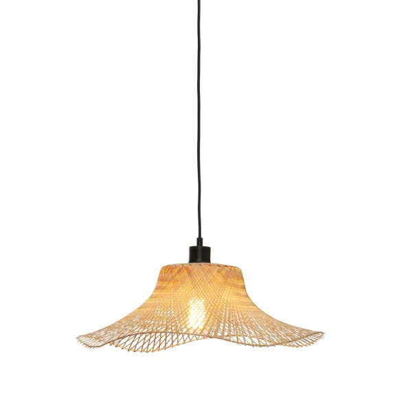 Good&Mojo-collectie Hanglamp Ibiza wavy bamboe naturel S