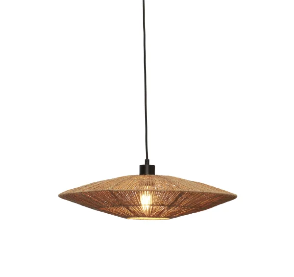 Good&Mojo-collectie Hanglamp Iguazu jute disc naturel L