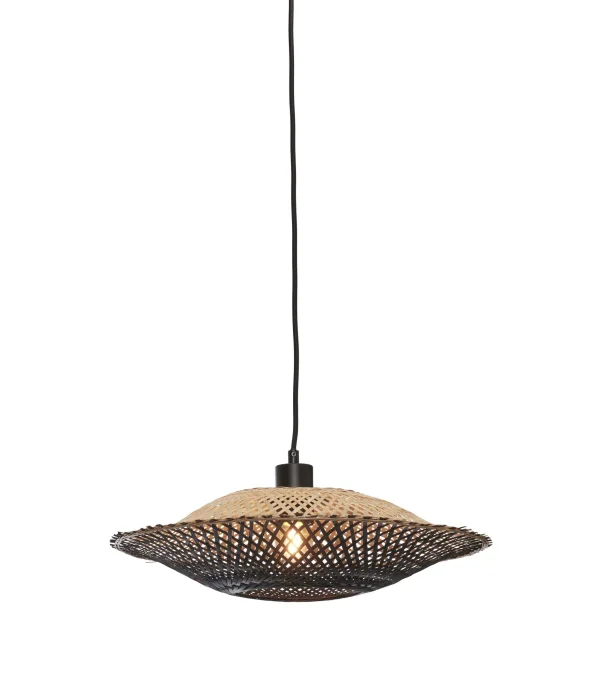 Good&Mojo-collectie Hanglamp Kalimantan bamboe naturel/zwart S