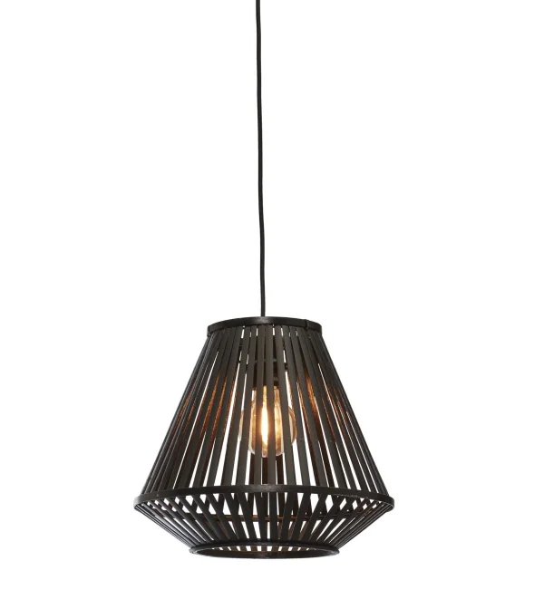 Good&Mojo-collectie Hanglamp Merapi bamboe diamond zwart