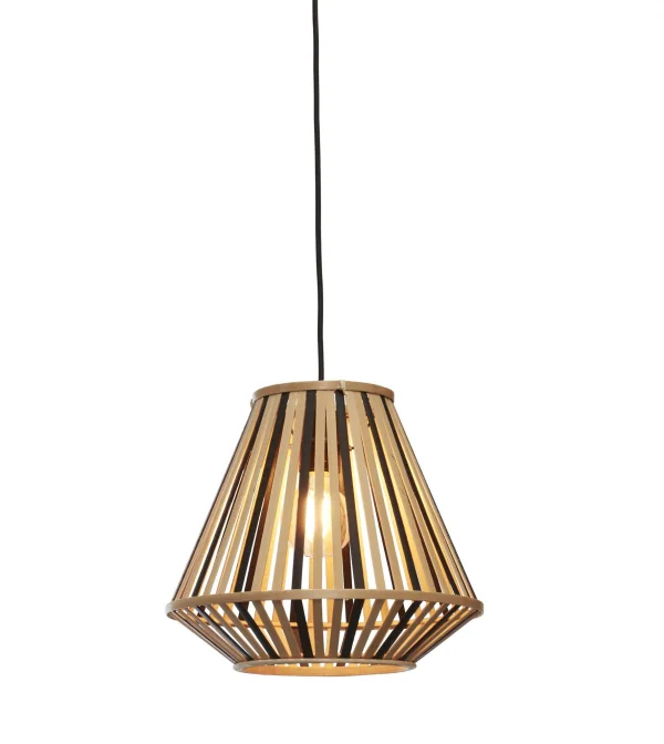 Good&Mojo-collectie Hanglamp Merapi bamboe diamond zwart/naturel