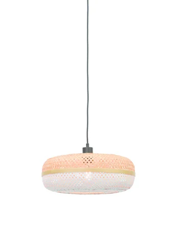 Good&Mojo-collectie Hanglamp Palawan 40cm naturel/wit S