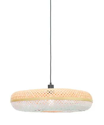 Good&Mojo-collectie Hanglamp Palawan 60cm naturel/wit L