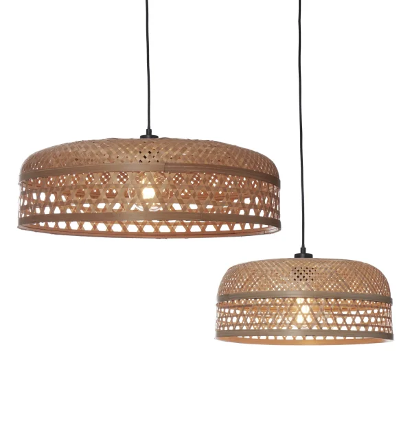 Good&Mojo-collectie Hanglamp Ubud enkele kap bamboe naturel