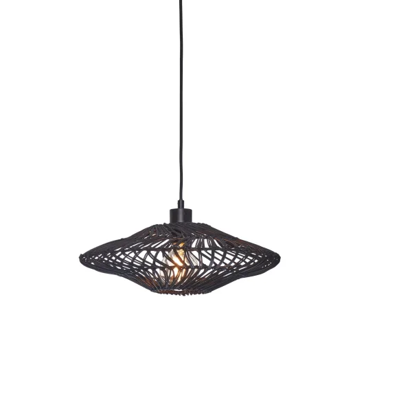 Good&Mojo-collectie Hanglamp Zanzibar rotan zwart S