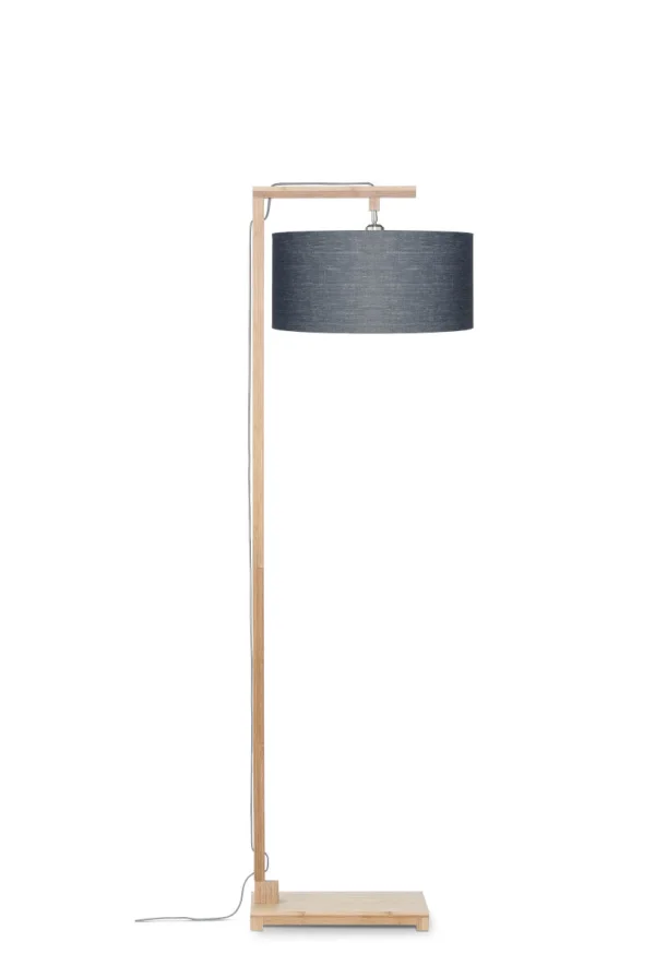 Good&Mojo-collectie Vloerlamp Himalaya bamboe eco linnen, donkergrijs