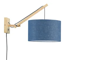 Good&Mojo-collectie Wandlamp Andes naturel/blue denim S